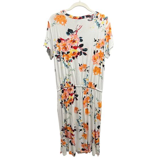 Simier Fariry Women's Modest Stretch Blouson Crew Neck Short Sleeve Dress SIZE L - Picture 3 of 5